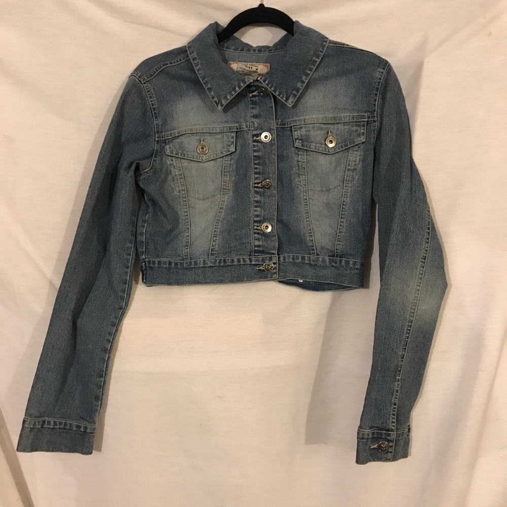YMI Short Denim Jean‎ Jacket with Cross Size Medium